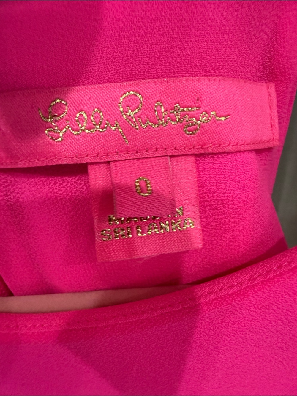 Lilly Pulitzer Hot Pink Chain-Shoulder Top - Picture 2 of 3
